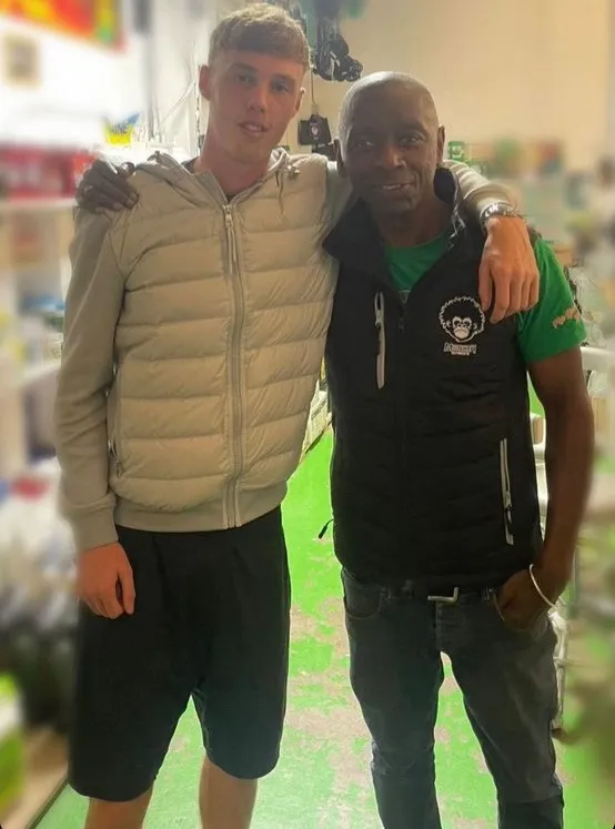 Cole Palmer alongside his father Jermaine Palmer